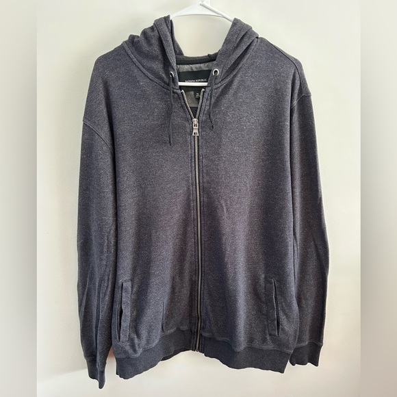 Banana Republic Jacket Mens Size XL Gray Coolmax Full Zip Sweater Soft - Picture 1 of 5